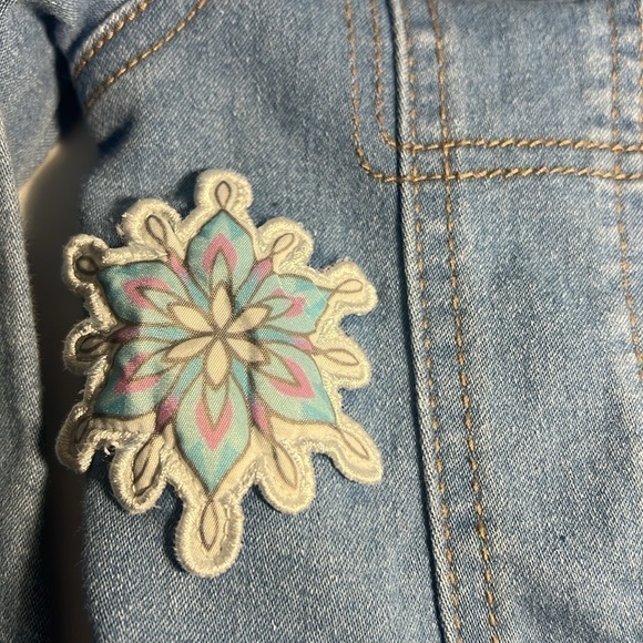 Disney Collection by TuTu Couture Frozen Elsa Denim Jacket Size 2 - Picture 3 of 7